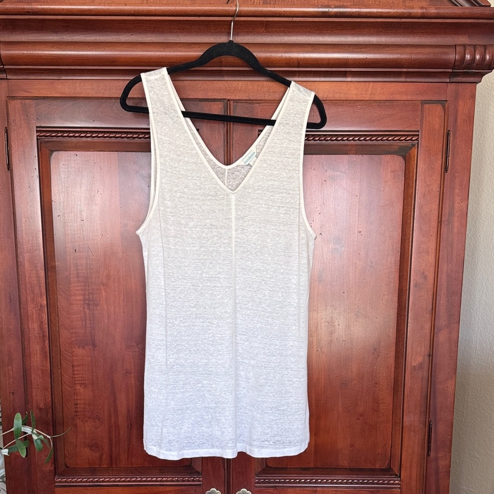 Sundance Women's Cream Sleeveless Slub Knit Tunic Size Large